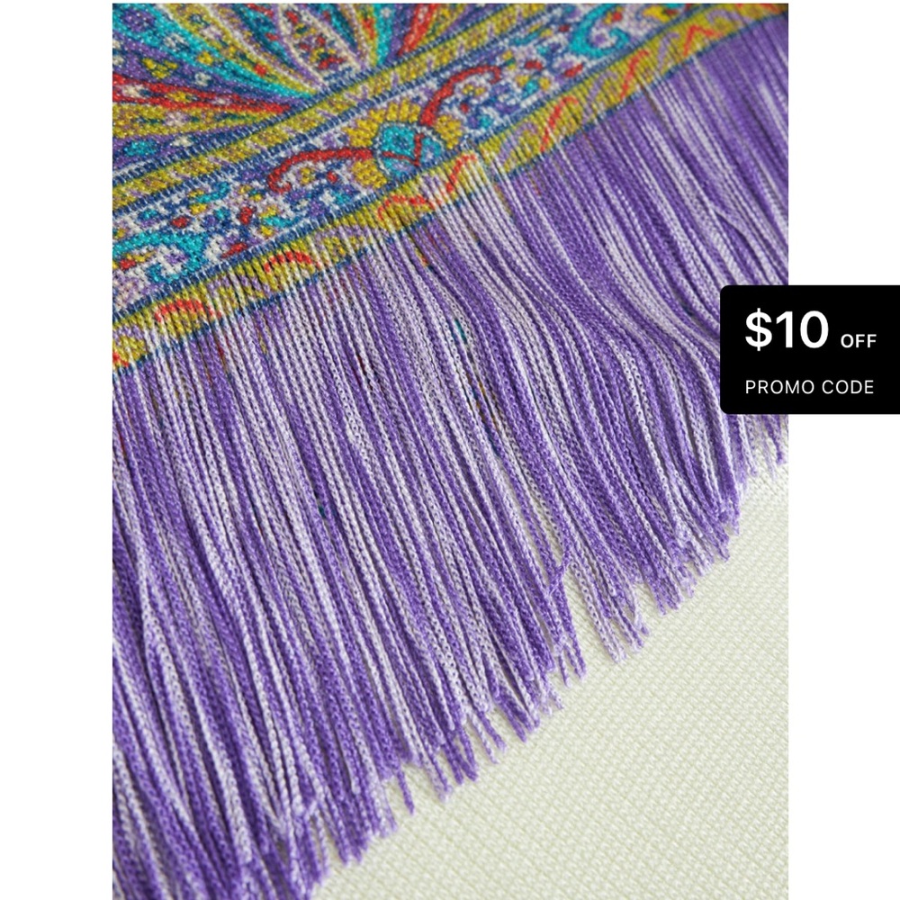 Etro Cream and Purple Patterned Midi Skirt - Picture 4 of 7